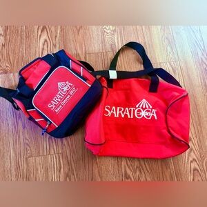Two NEW Saratoga Race track bags. One tote bag, one insulated cooler bag.